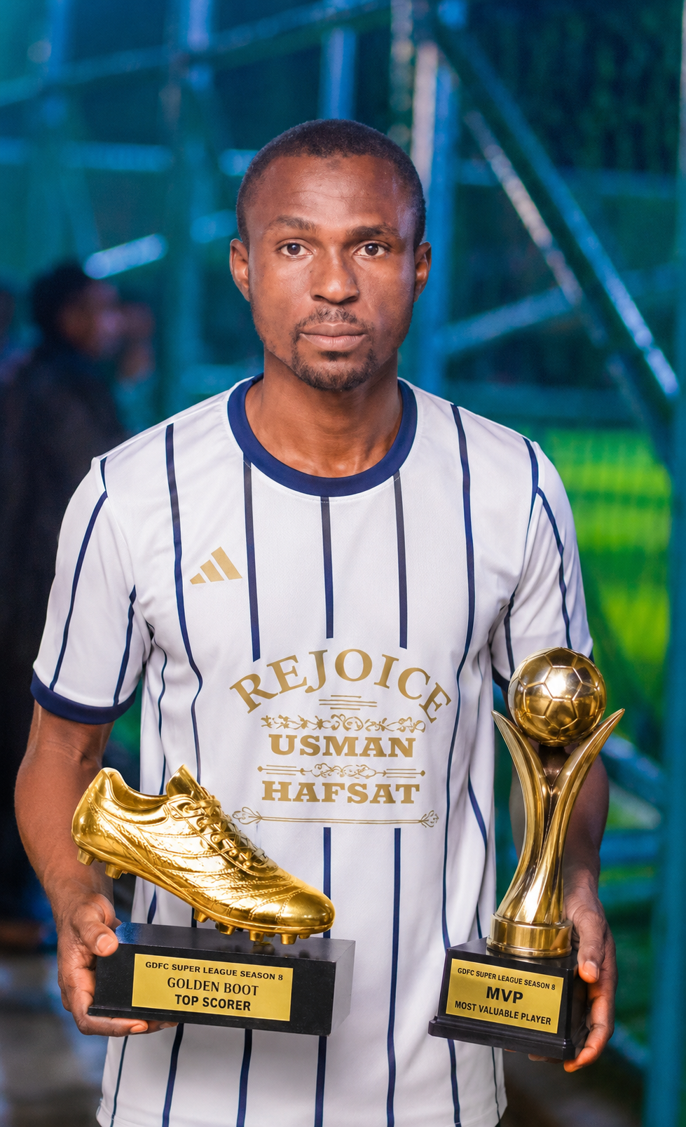 Name: Ibrahim hashim  Position: striker  Trophy: 2 times champion  Achievement: goal scorer and ( MVP)
